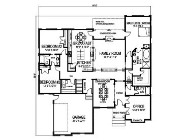 1st Floor Plan, 058H-0052