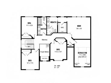 2nd Floor Plan, 014h-0102