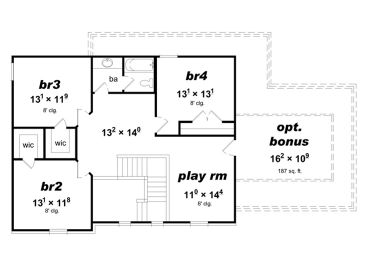 2nd Floor Plan, 061H-0163