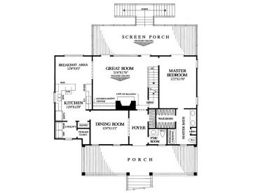 1st Floor Plan, 063H-0123