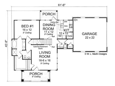 1st Floor Plan, 059H-0125