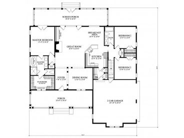 1st Floor Plan, 063H-0013