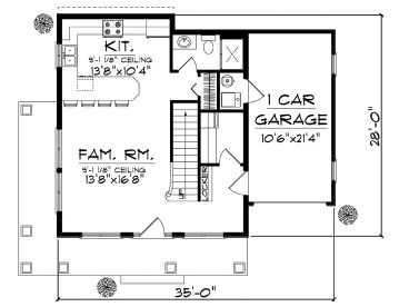1st Floor Plan, 020H-0204