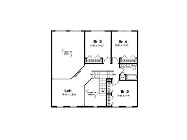 2nd Floor Plan, 047H-0015