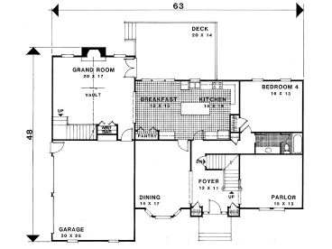 1st Floor Plan, 007H-0096
