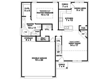 1st Floor Plan, 006H-0013