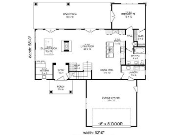 1st Floor Plan, 062H-0169