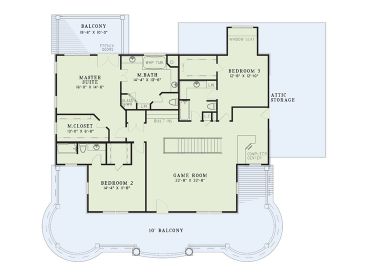 2nd Floor Plan, 025H-0043