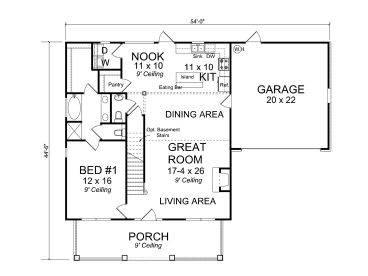 1st Floor Plan, 059H-0151