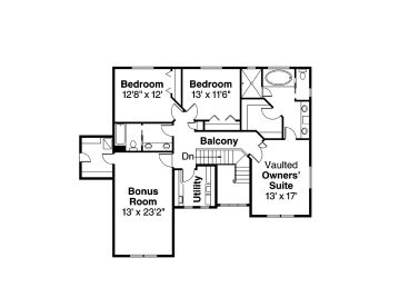 2nd Floor Plan, 051H-0186