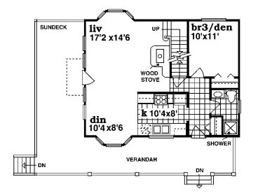 1st Floor Plan, 032H-0086