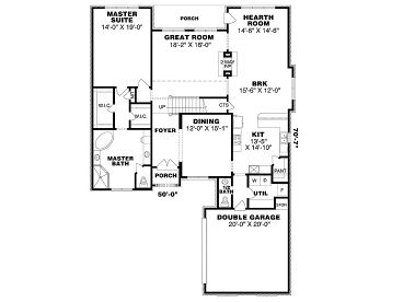 1st Floor Plan, 011H-0043