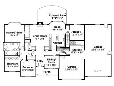1st Floor Plan, 051H-0120