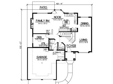 1st Floor Plan, 026H-0109