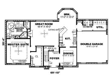 1st Floor Plan, 011H-0018