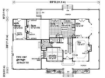 1st Floor Plan, 032H-0090