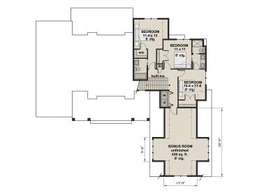 2nd Floor Plan, 023H-0199