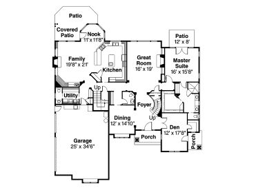 1st Floor Plan, 051H-0106