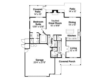 1st Floor Plan, 051H-0076