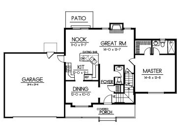 1st Floor Plan, 026H-0064