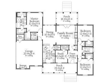 1st Floor Plan, 042H-0016