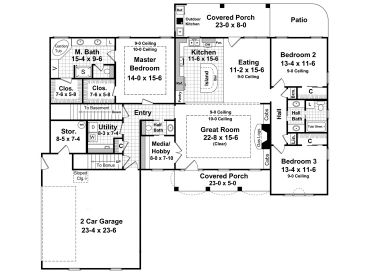 1st Floor Plan,001H-0160