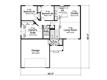1st Floor Plan, 023H-0164