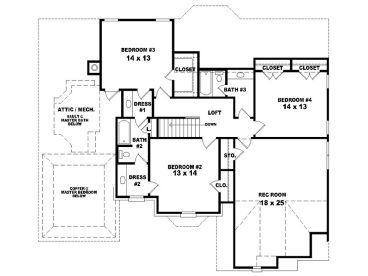 2nd Floor Plan, 006H-0088