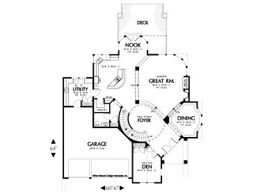 1st Floor Plan, 034H-0135