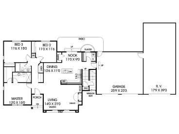 1st Floor Plan, 013H-0043