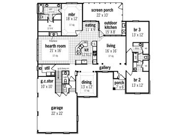 1st Floor Plan, 021H-0231