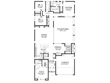 1st Floor Plan, 034H-0442