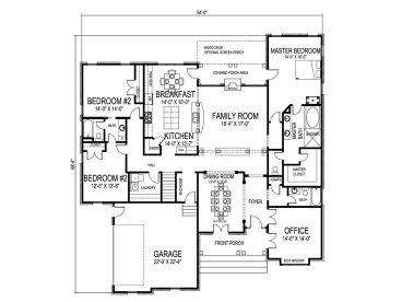 1st Floor Plan, 058H-0051