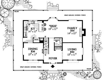 1st Floor Plan, 057H-0029