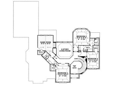 2nd Floor Plan, 031H-0160