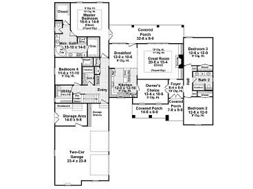 1st Floor Plan, 001H-0108