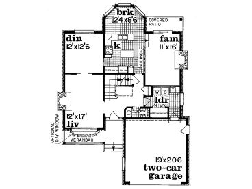 1st Floor Plan, 032H-0021