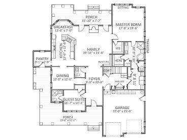 1st Floor Plan, 067H-0043