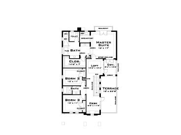 2nd Floor Plan, 052H-0049