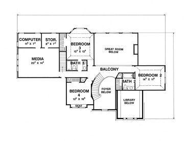 2nd Floor Plan, 036H-0034
