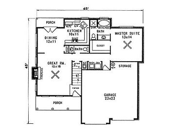 1st Floor Plan, 004H-0044