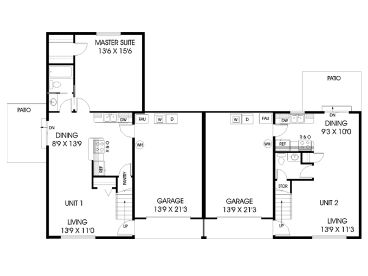 1st Floor Plan, 013M-0013