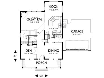 1st Floor Plan, 034H-0204