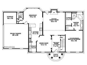 1st Floor Plan, 006H-0073