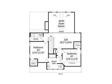2nd Floor Plan, 053H-0080