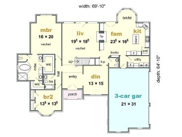 1st Floor Plan, 061H-0124