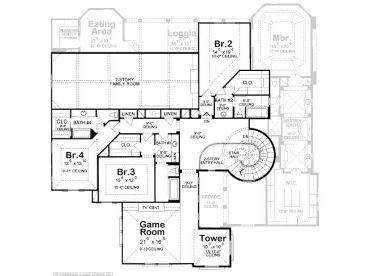 2nd Floor Plan, 031H-0176