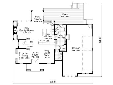 1st Floor Plan, 023H-0129