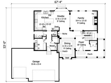1st Floor Plan, 023H-0104