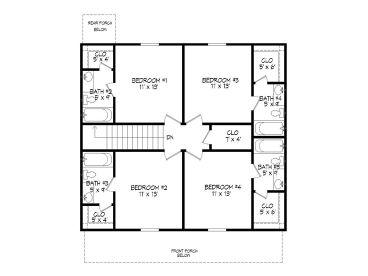 2nd Floor Plan, 062H-0040